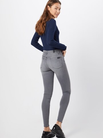 7 for all mankind Skinny Jeans 'HW SKINNY SLIM ILLUSION LUXE BLISS' i grå: baksida