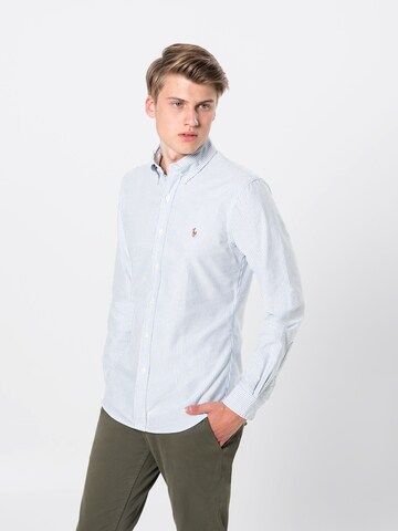 Slim fit Camicia di Polo Ralph Lauren in blu: frontale