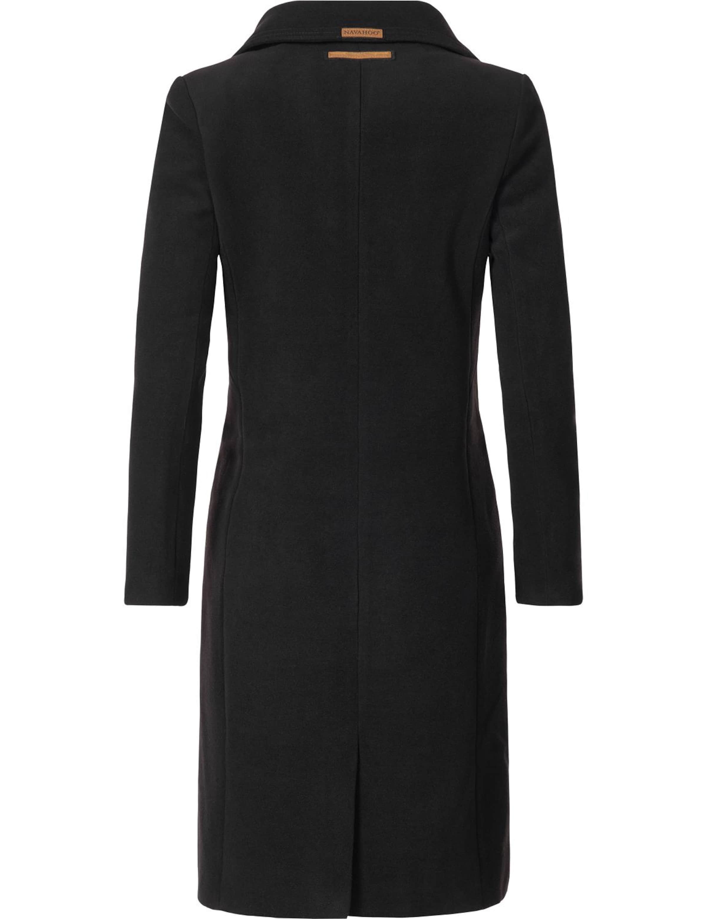 NAVAHOO Between-seasons coat 'Wooly' in Black