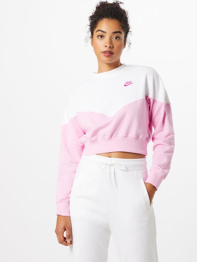 Nike Sportswear Sweatshirt in pink weiß | ABOUT YOU Nike Sportswear Sweatshirt in pink weiß | ABOUT YOU