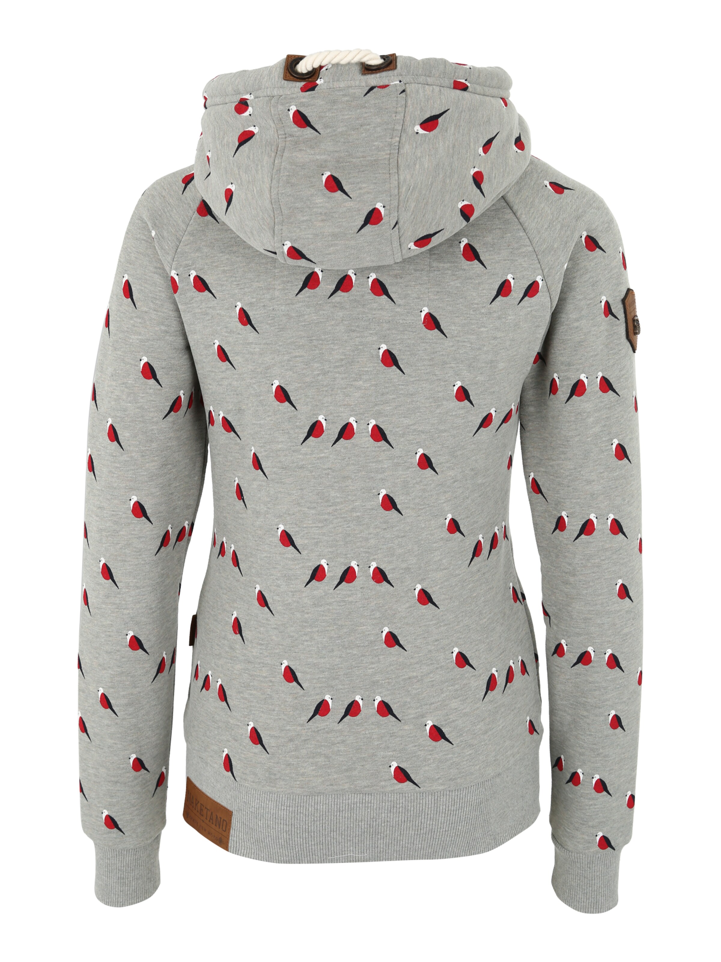 Naketano Sweatjacke Brazzo Doofmann In Graumeliert Rot About You