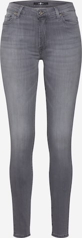 7 for all mankind - Vaquero 'HW SKINNY SLIM ILLUSION LUXE BLISS' en gris: frente