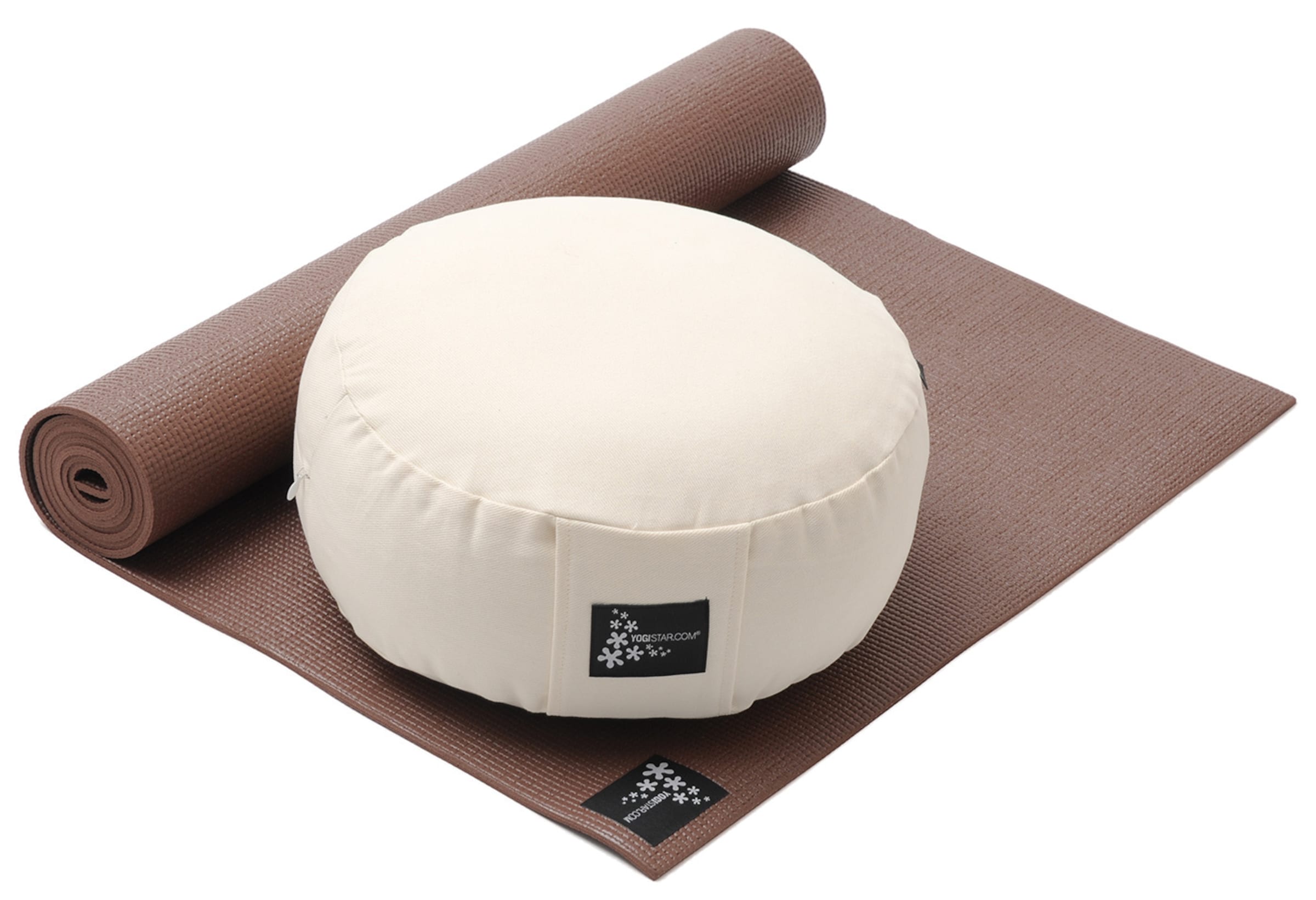YOGISTAR.COM Yoga-set Starter Edition - Meditation in Beige: Vorderseite
