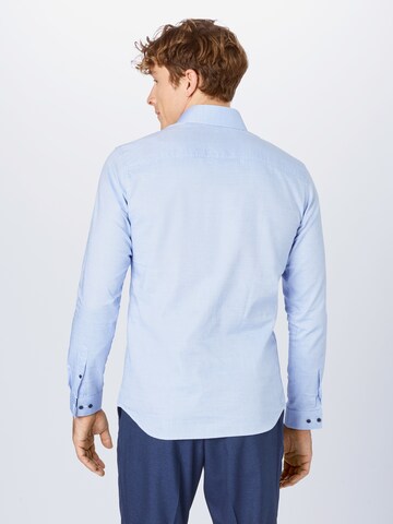 JACK & JONES Slim fit Button Up Shirt 'Blaviggo' in Blue