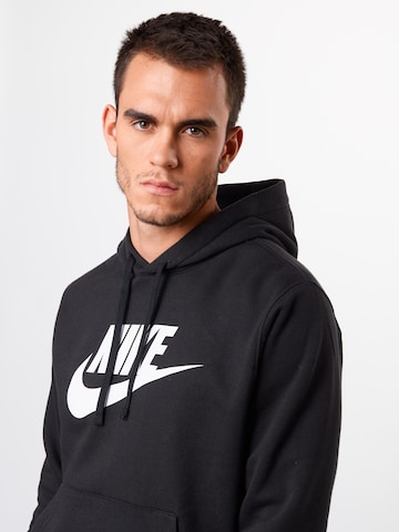 Nike SportswearRegular Fit Sweater majica 'Club Fleece' - crna boja