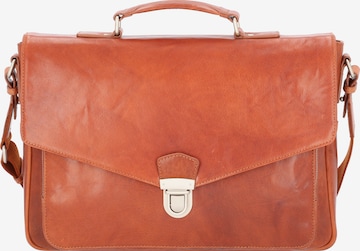 LEONHARD HEYDEN Document Bag 'Austin' in Brown: front