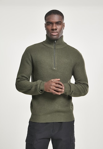 Brandit Sweater in Green: front