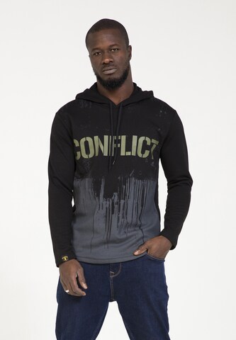 Sweat-shirt PLUS EIGHTEEN en noir : devant