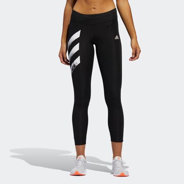 ADIDAS SPORTSWEAR Skinny Fit Спортен панталон 'Own the Run' в черно: отпред