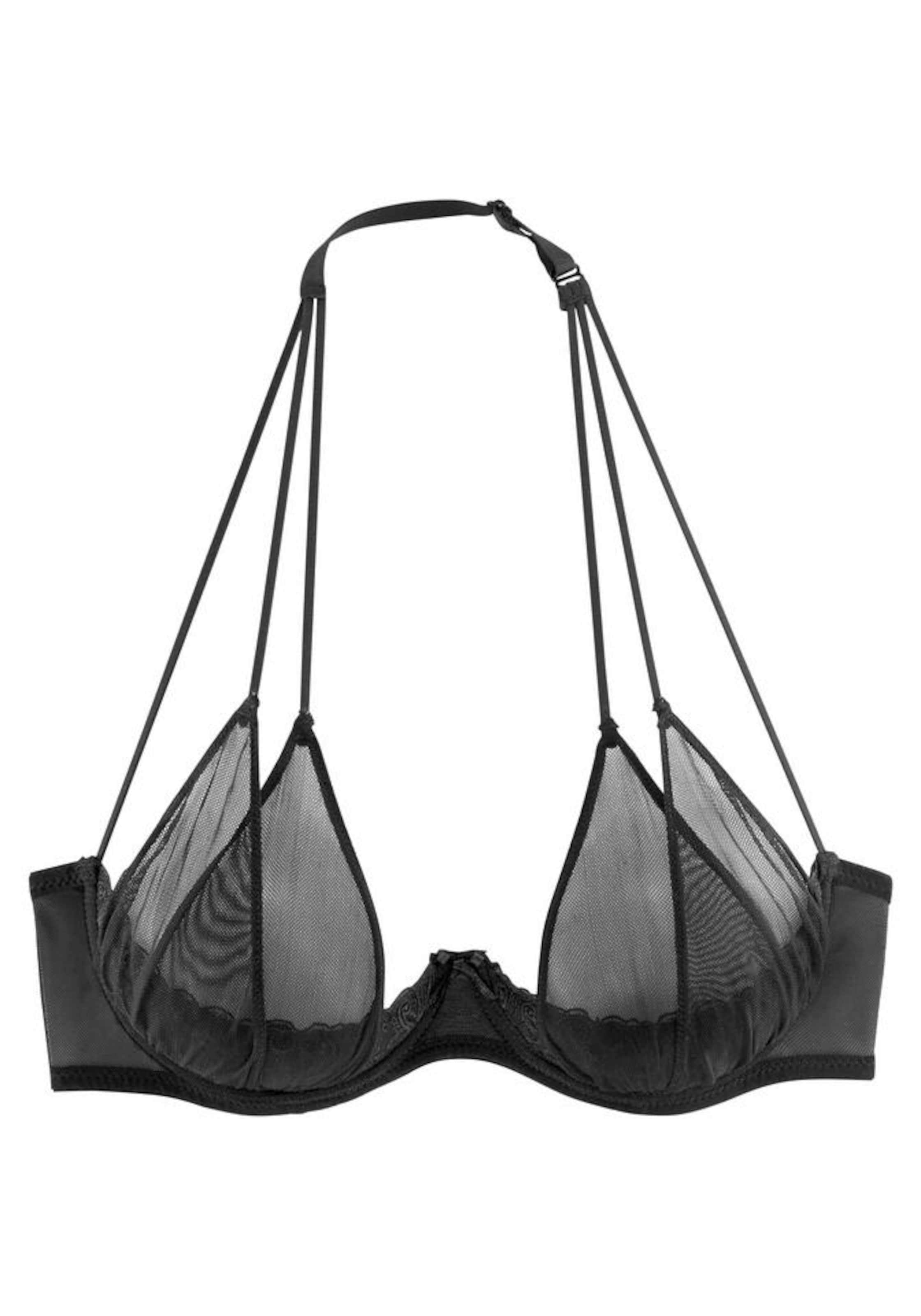 Triangolo Reggiseno di PETITE FLEUR GOLD in nero: frontale