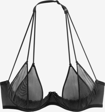 Triangle Soutien-gorge PETITE FLEUR GOLD en noir : devant