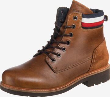 TOMMY HILFIGER Veterboots 'PATRICK' in Bruin: voorkant