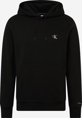 Coupe regular Sweat-shirt Calvin Klein Jeans en noir : devant