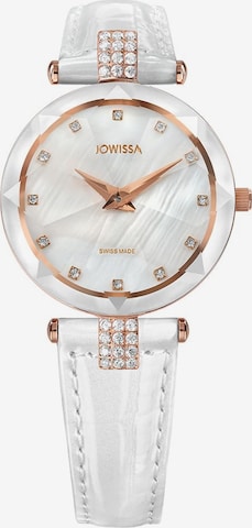 JOWISSA Analoog horloge 'Facet Strass' in Wit: voorkant