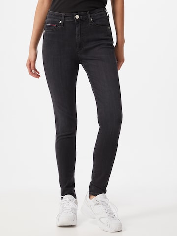 Tommy Jeans Skinny Jeans 'Sylvia' in Schwarz: predná strana