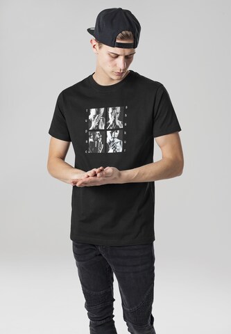 Mister Tee Shirt 'Tupac Shakur Hands' in Zwart: voorkant