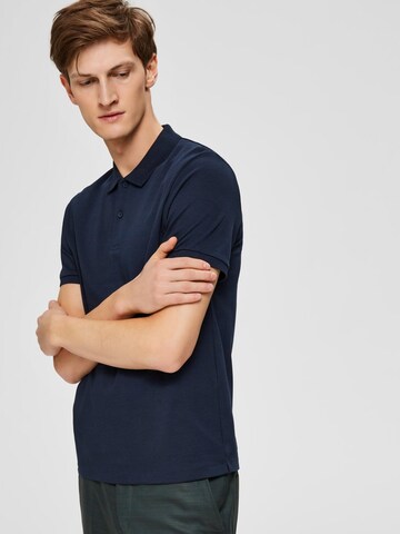 T-Shirt 'PARIS' SELECTED en bleu : devant