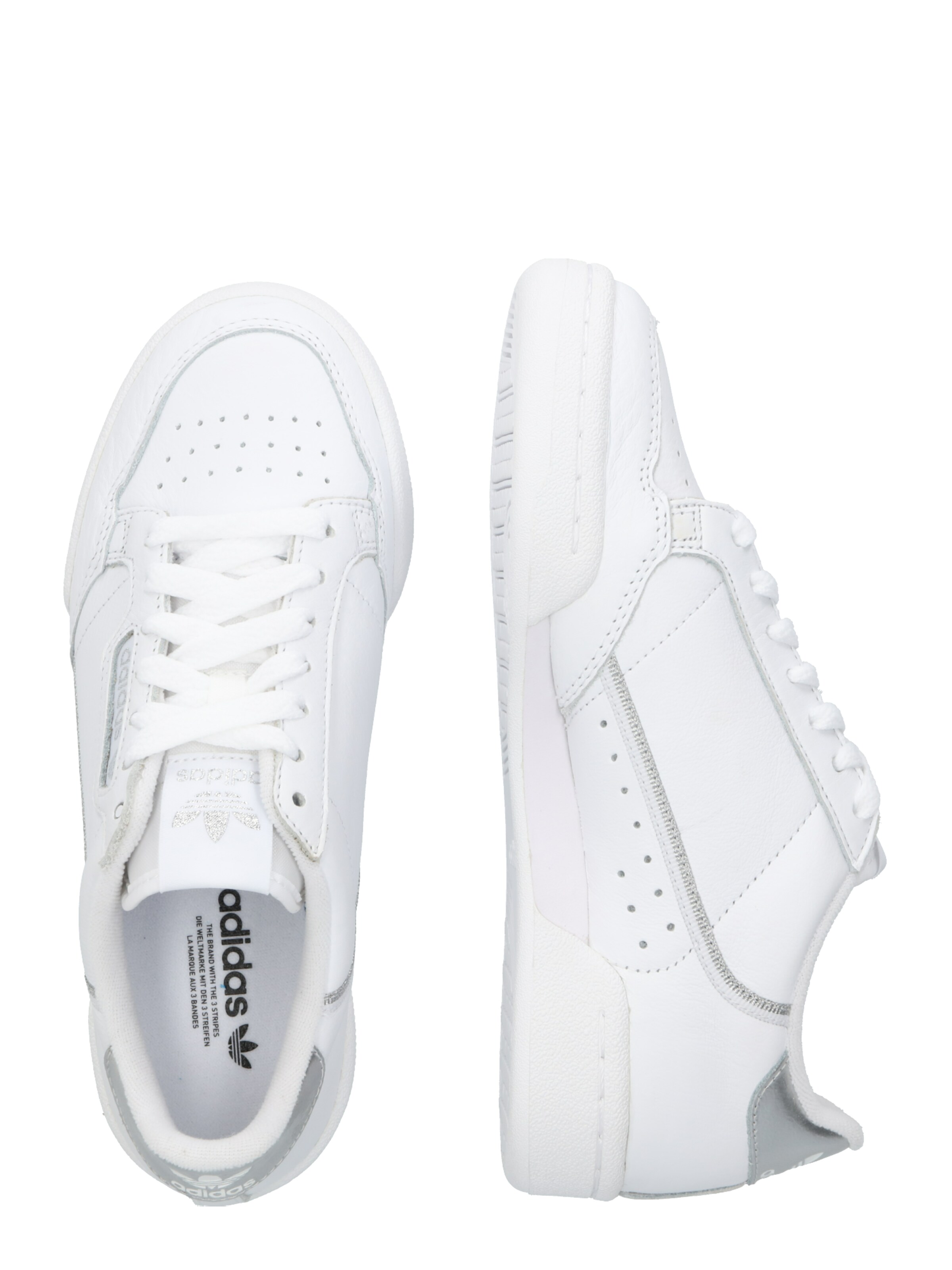 adidas continental 80 weiß silber