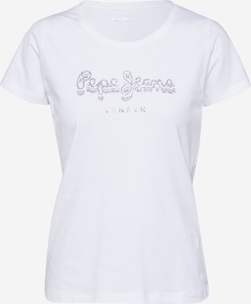 Pepe Jeans - Camiseta 'BEATRICE' en blanco: frente