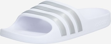 ADIDAS SPORTSWEAR Beach & Pool Shoes 'Adilette Aqua' in White: front