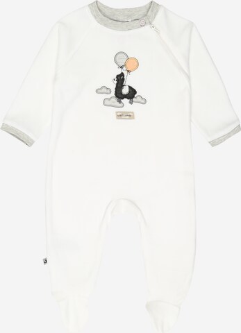 JACKY - regular Pijama entero/body 'LAMA' en blanco: frente