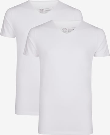 Petrol Industries Regular fit Μπλουζάκι σε λευκό: μπροστά