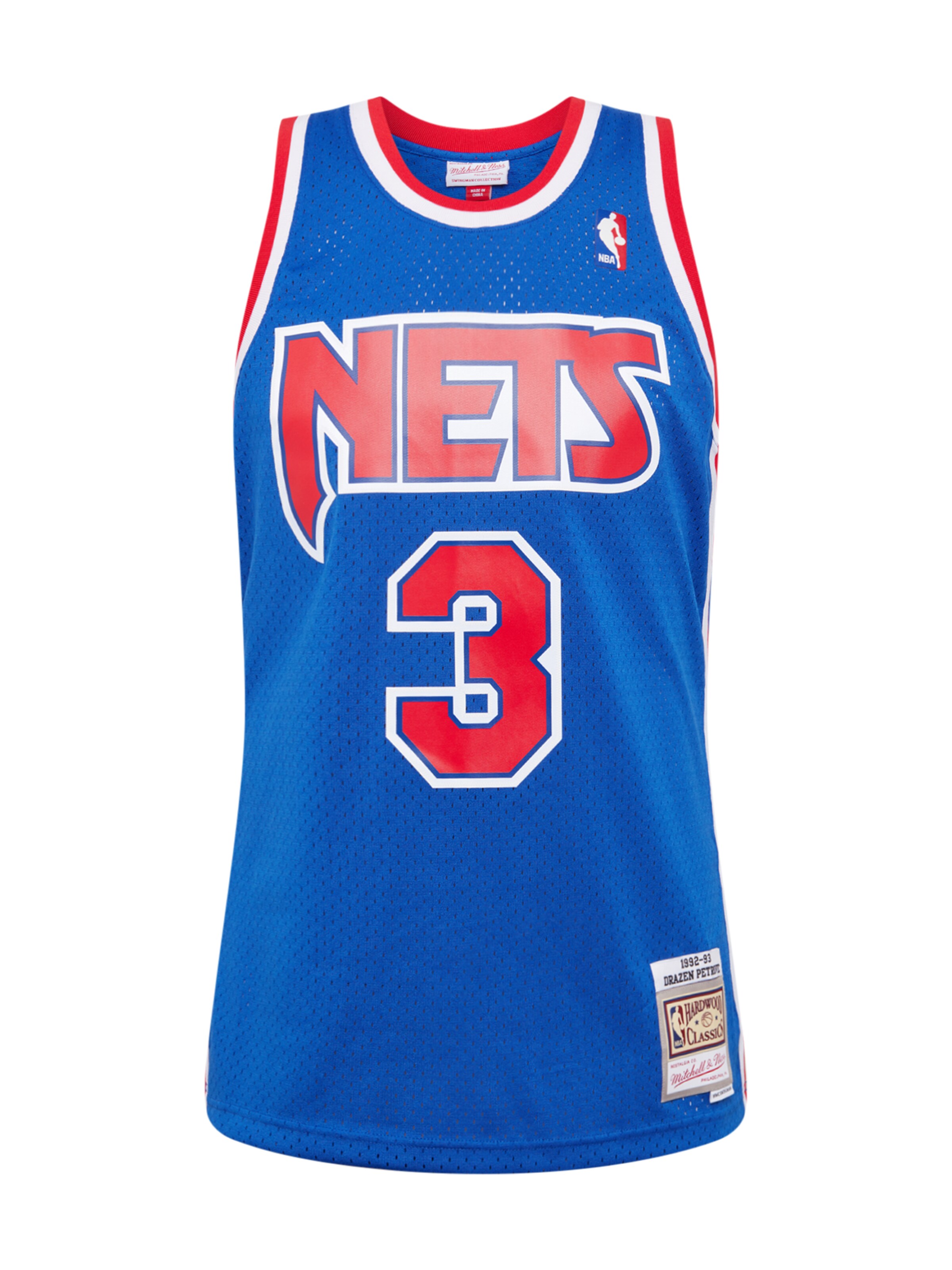 Coupe regular T-Shirt Mitchell & Ness en bleu : devant