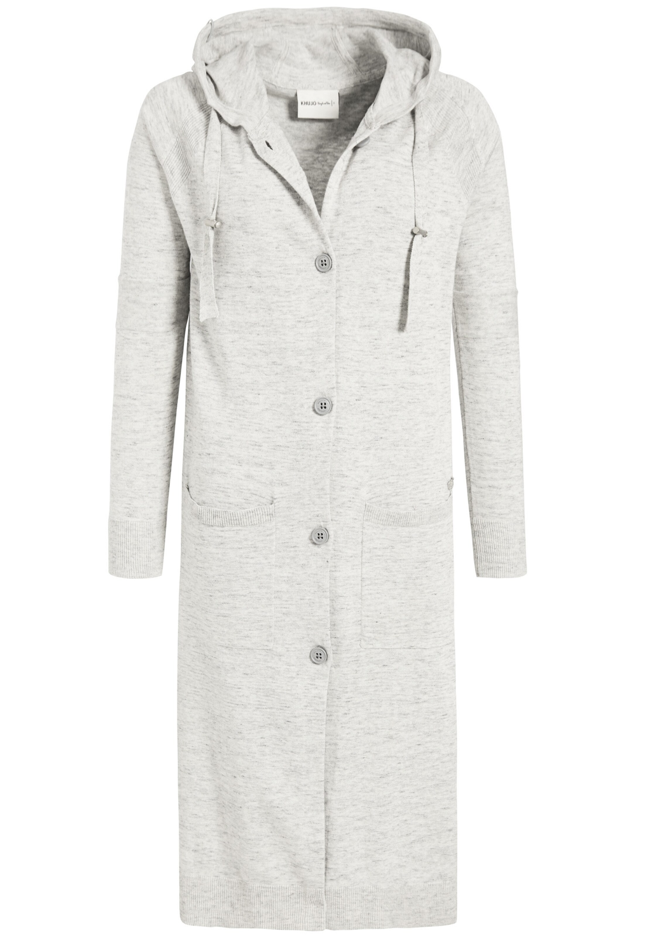 khujo - Gebreid vest 'Aletta' in de kleur Lichtgrijs