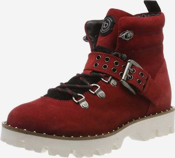 bugatti Lace-Up Ankle Boots in Red: front