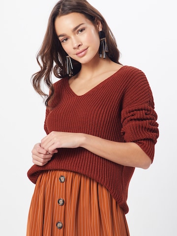 ABOUT YOU Sweater 'Liliana' in Brown: front