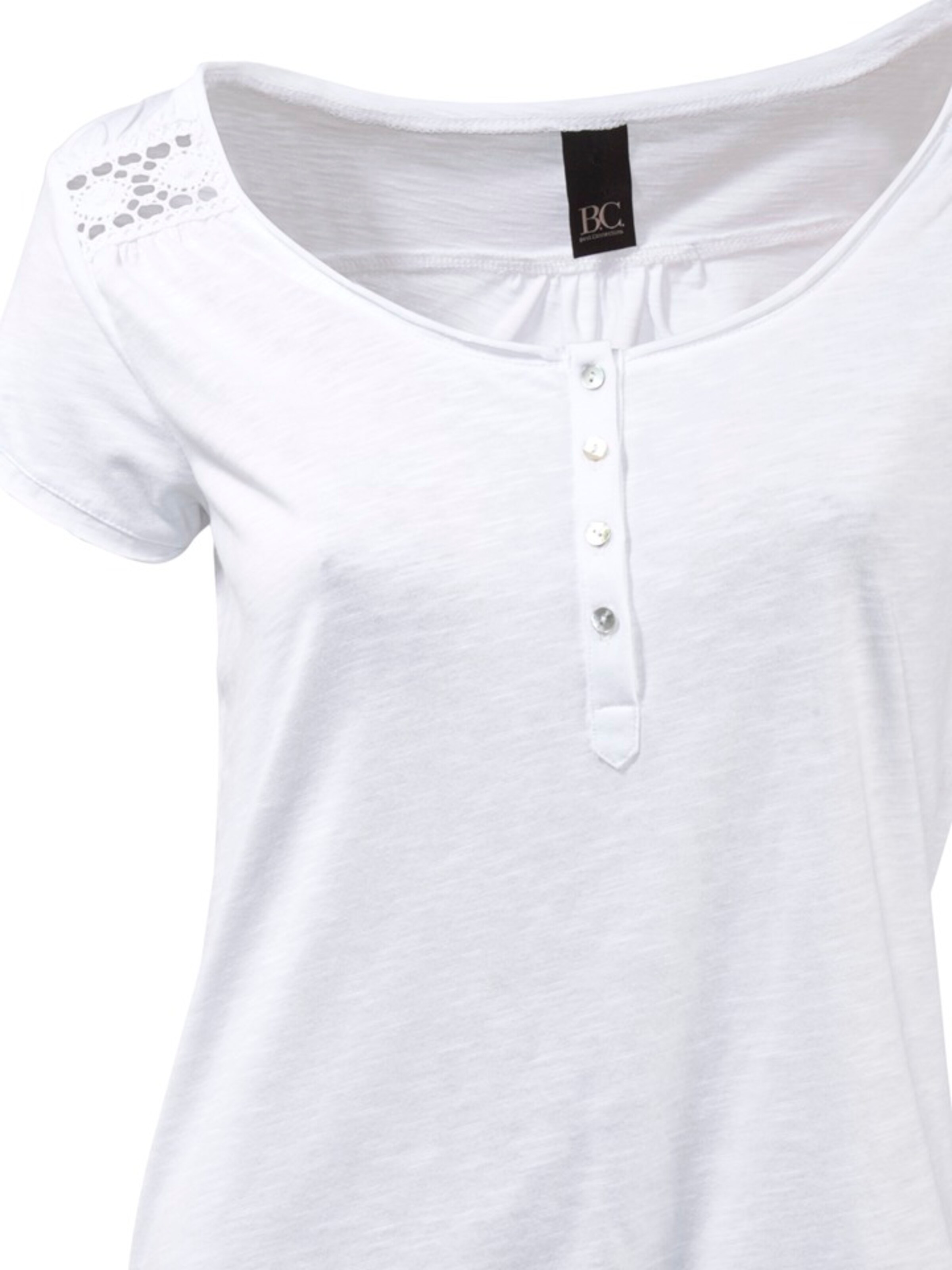 Tricou de la heine pe alb