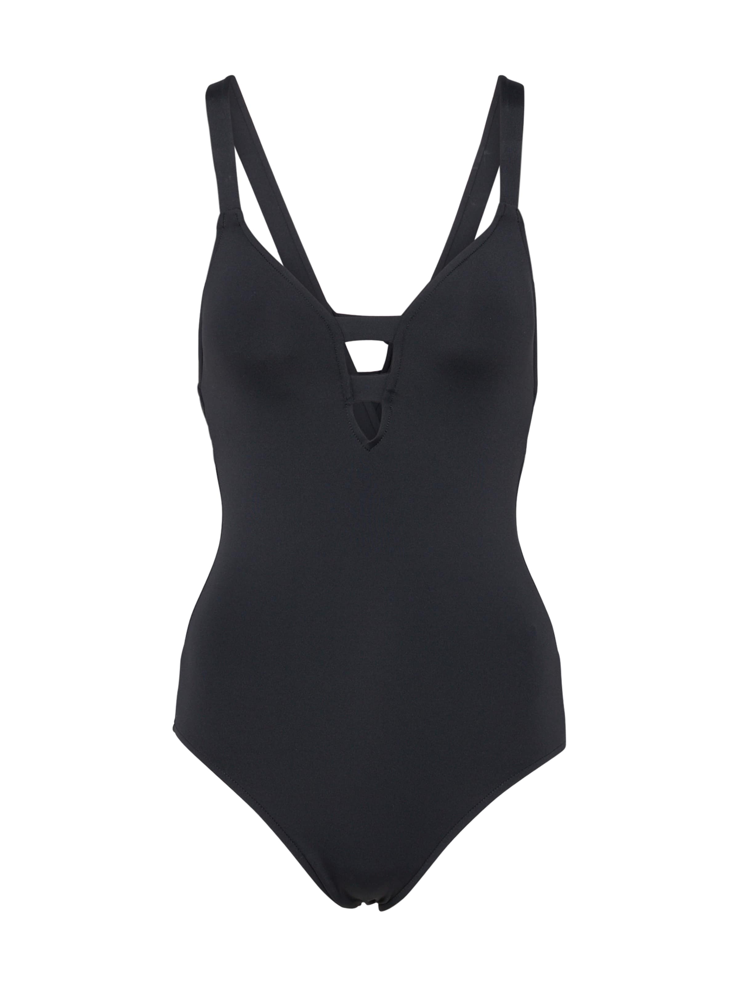 Seafolly - Badpak 'Active Deep "V" Maillot' in de kleur Zwart