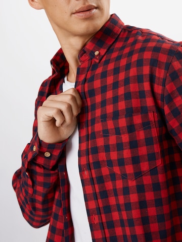 Kronstadt Regular fit Button Up Shirt 'Johan' in Red