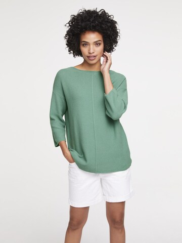 Pullover extra large di heine in verde: frontale