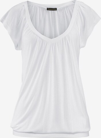 LASCANA Shirt in White: front