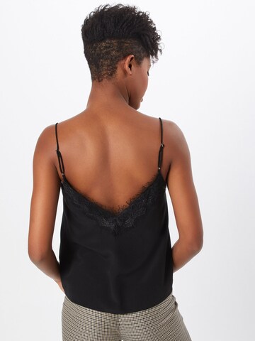 Review Top 'BUTTON LACE TOP' in Schwarz: Rückseite
