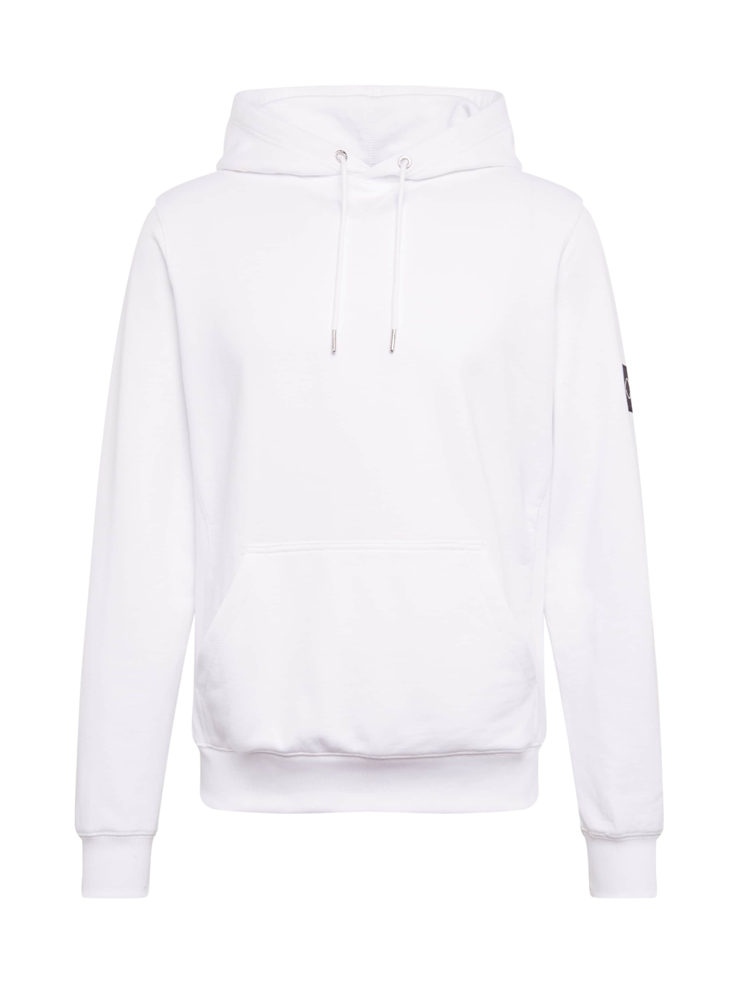 Calvin Klein Jeans Regular Fit Sweatshirt in Weiß: Vorderseite