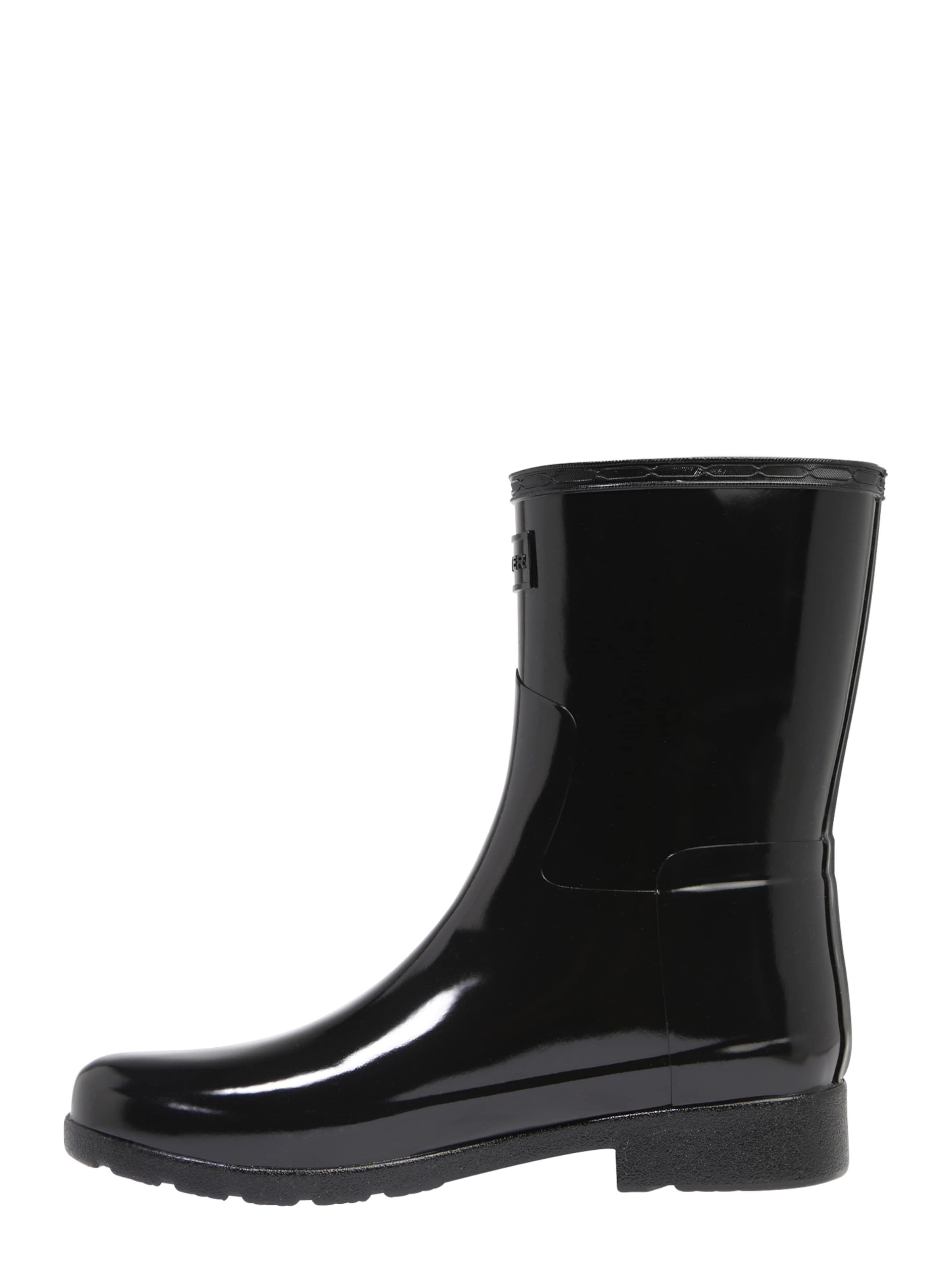HUNTER Резиновые сапоги 'ORIGINAL REFINED SHORT GLOSS' в Черный
