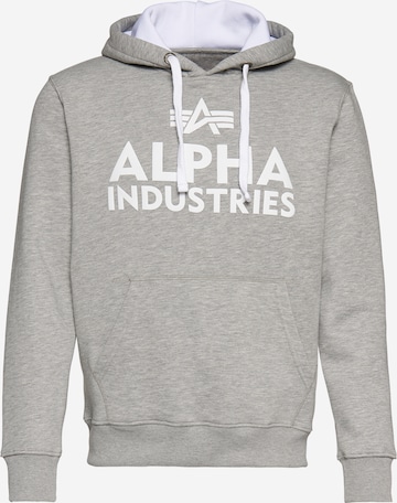 Sweat-shirt ALPHA INDUSTRIES en gris : devant