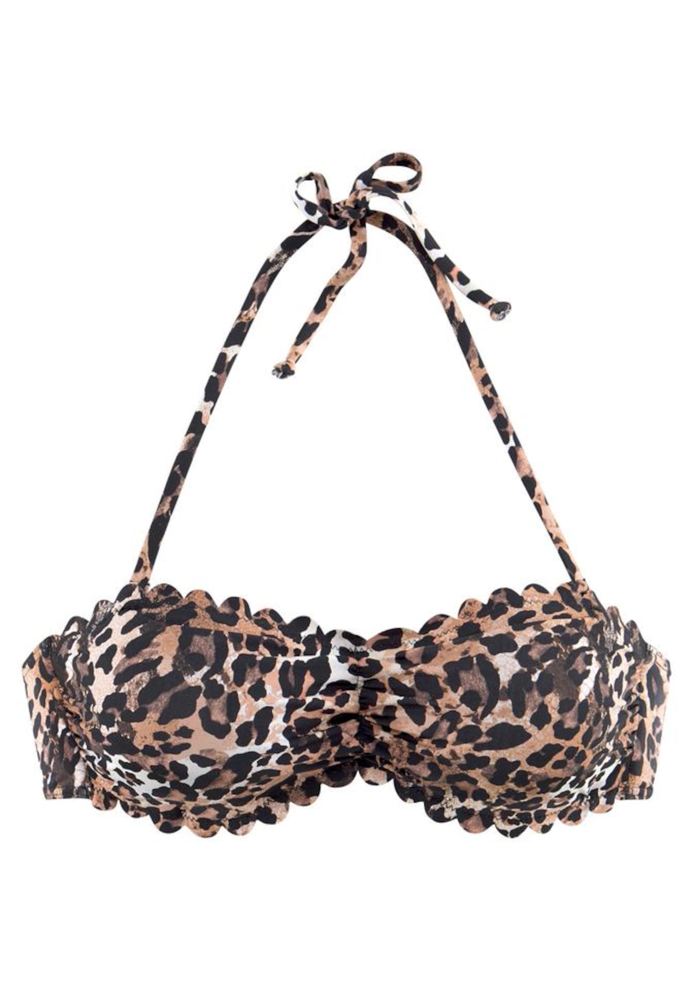 LASCANA Сутиен бандо Горнище на бански 'Lexa' в кафяво: отпред