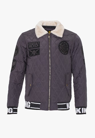 PLUS EIGHTEEN Between-Season Jacket in Grey: front