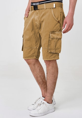 INDICODE JEANS Regular Cargo Shorts 'Blixt' in Beige