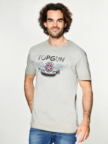 TOP GUN T-Shirt 'Construction' in Grün: predná strana