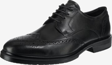 ECCO Lace-Up Shoes 'Lisbon' in Black: front