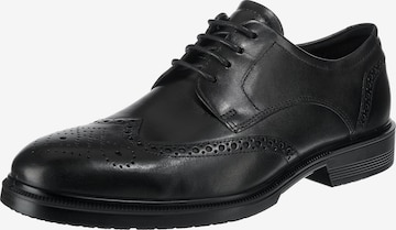 ECCO Lace-Up Shoes 'Lisbon' in Black: front