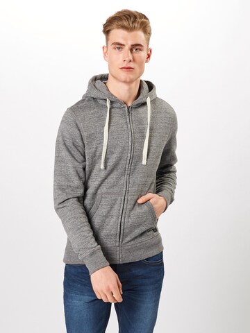 BLEND Zip-Up Hoodie 'North' in Grey