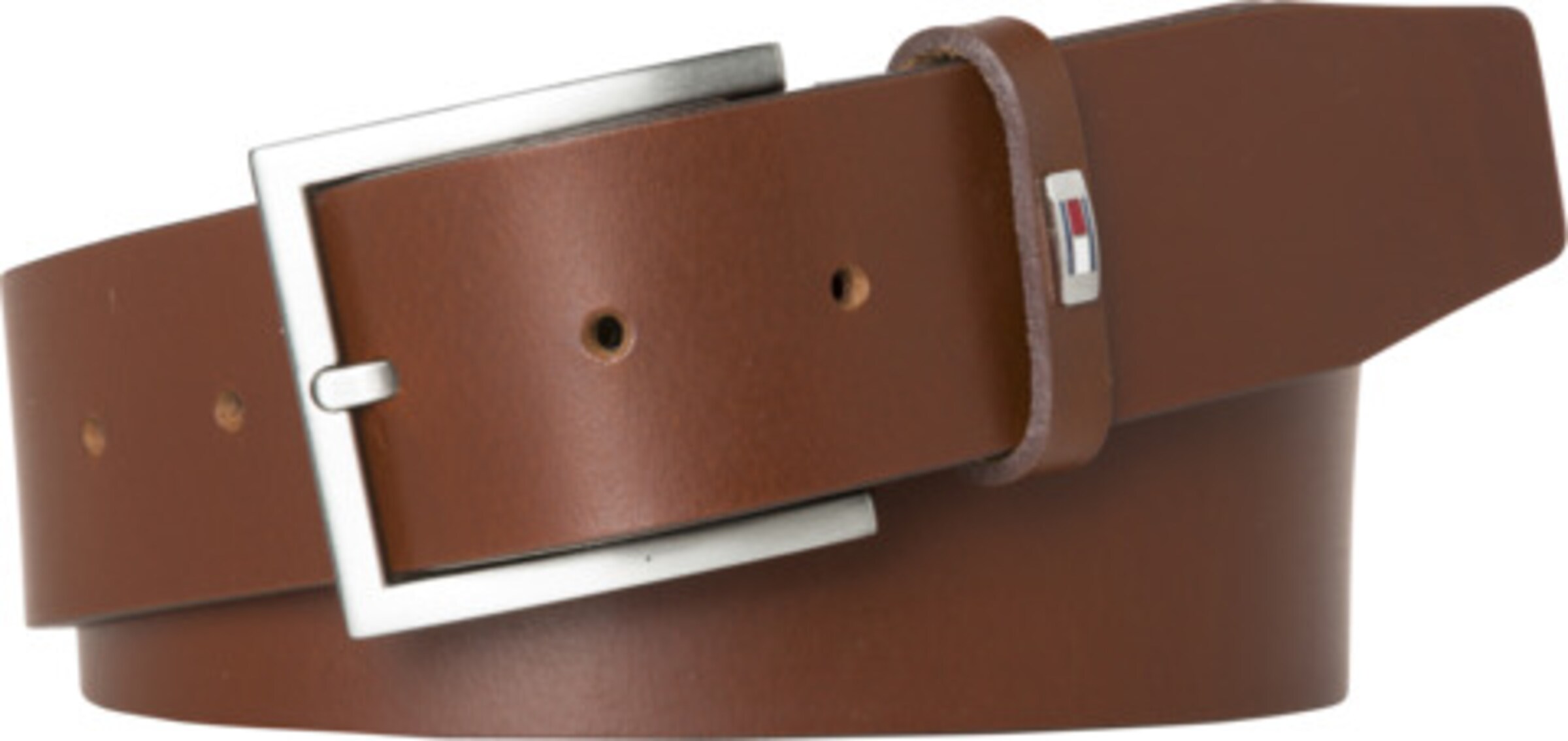 TOMMY HILFIGER - Riem 'Dark Tan' in de kleur Bruin