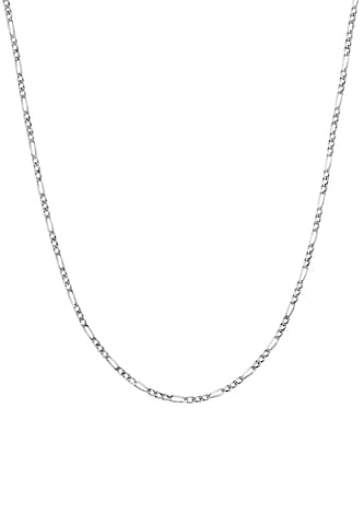 KUZZOI Halskette Basic Kette, Figaro in Silber