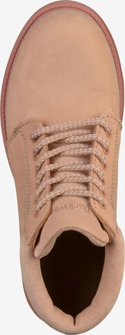 Darkwood Lace-Up Ankle Boots in Pink