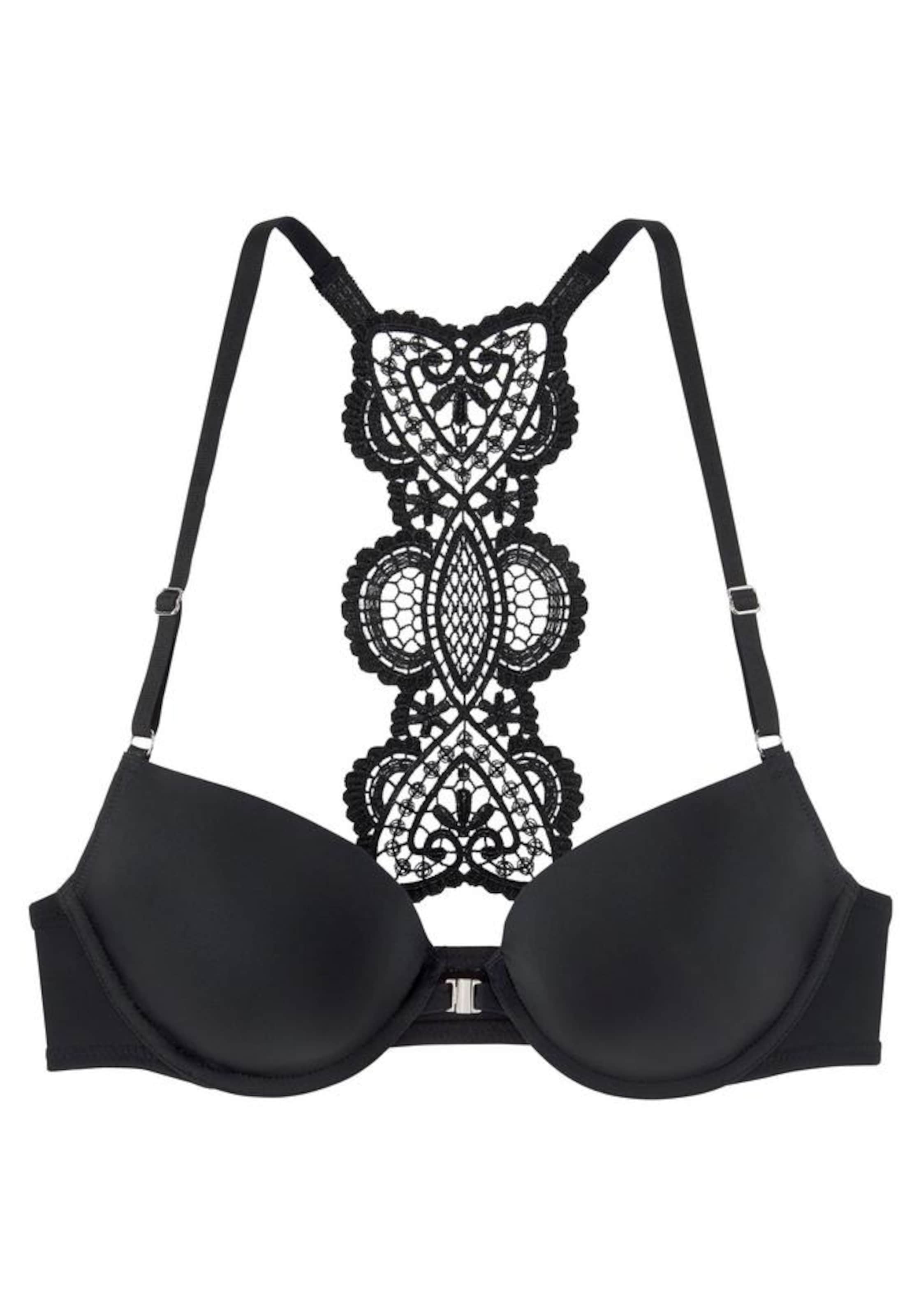 LASCANA Push-up BH in Schwarz: Vorderseite